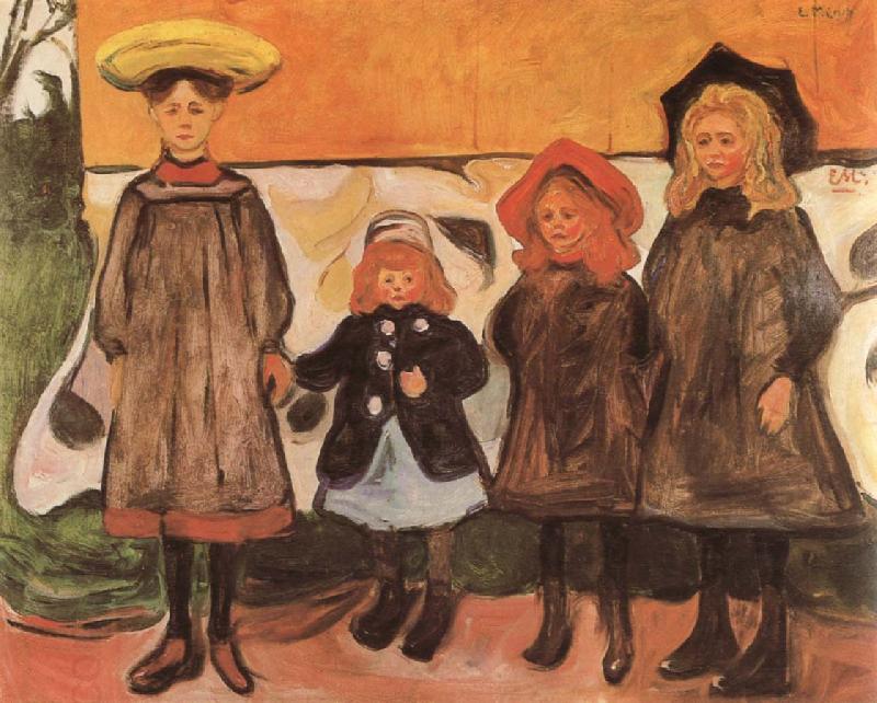 Edvard Munch Girls oil painting picture